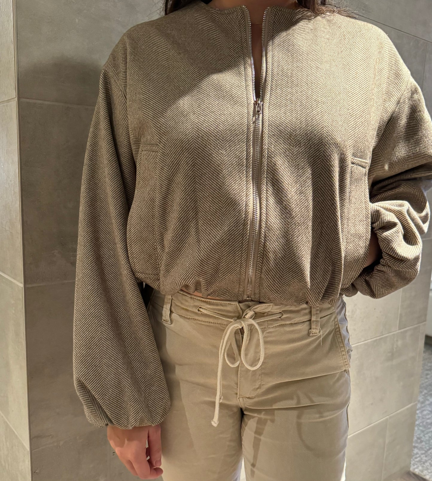 Herringbone Puffer Jacket